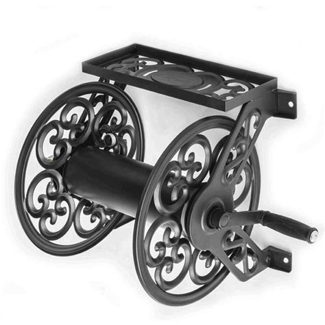 This wall mounted hose reel is perfect for gardeners that regularly need to use a hose. Liberty Garden 125 Foot LBG-708 Decorative Steel Wall Mounted Hose Reel, Bronze | Hose reel ...