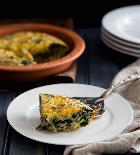 Recipe For Spinach Mushroom Crustless Quiche The Boston Globe