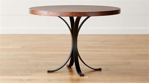 Cobre 42 Round Iron Bistro Table With Copper Top Crate And Barrel