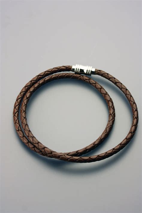 Thick Braided Leather Cord For Pendants Leather Necklace Etsy