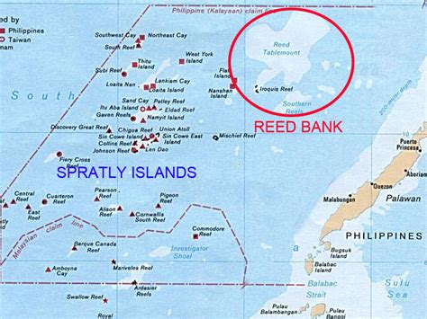Philippines protests beijing's swarm of boats around spratly island town in south china sea. Reed Bank - Wikipedia