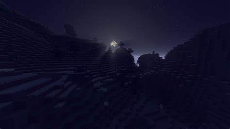Minecraft Shaders Wallpaper Night Game Wallpapers