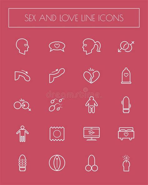 love and sex icons set stock vector illustration of broken 57951635