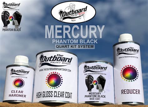 Mercury Verado Phantom Black Paint Kit 1 Quart Refinishing Kit Any