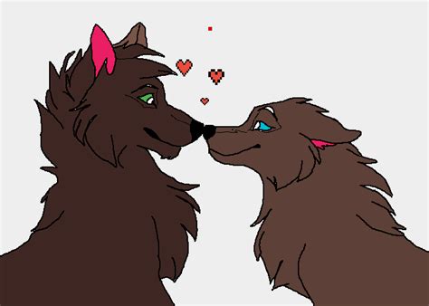 Pixilart Wolves In Love By Annieisbacc