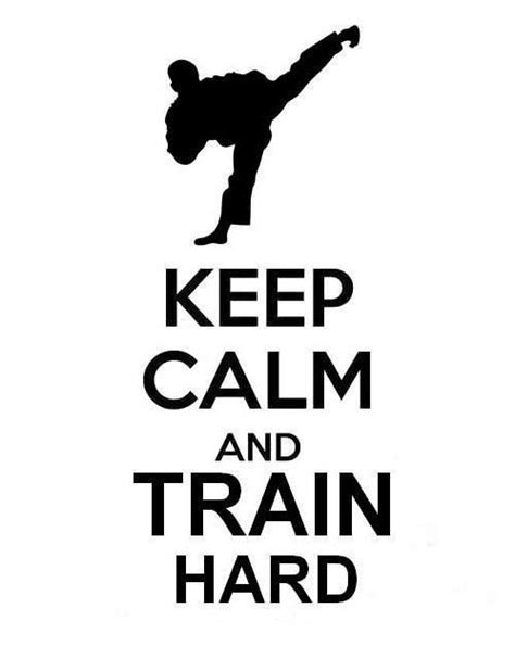 Keep Calm Train Hard Taekwondo Martial Arts Quotes Karate Martial