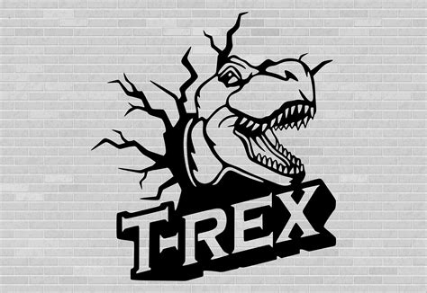 T Rex Svg T Rex Cut File Sticker Svg Vinyl Decal Svg Svg Etsy