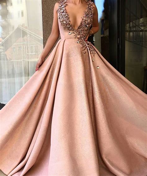 Banquet Dresses Pink Party Dresses Prom Dresses Sleeveless Fancy