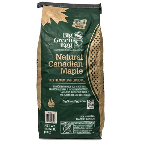Premium Canadian Maple Lump Charcoal Big Green Egg Outdoor Home