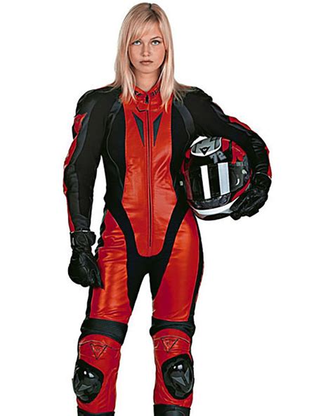 Dainese Leather Motorcycle Racing Suit Yoyo Black Red Womens Sz 48 Us