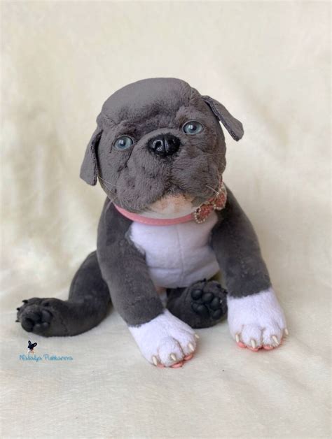 Realistic Toy American Pit Bull Terrier Dog Puppy 118in Etsy