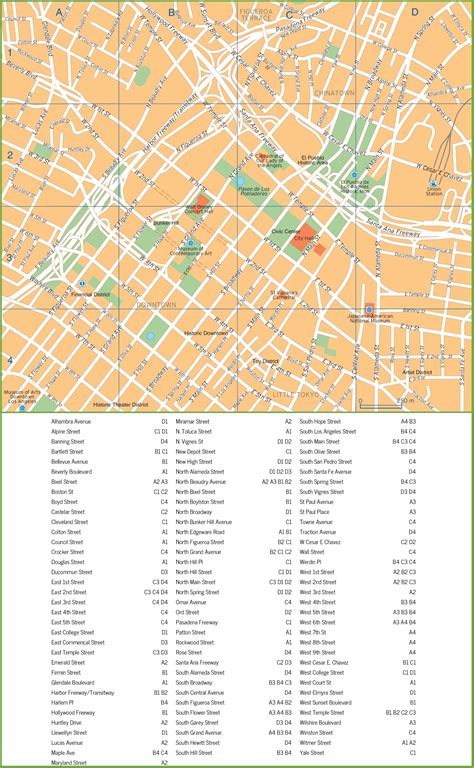 27 Street Map Of Los Angeles Maps Database Source