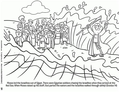 Fresh Moses Parting The Red Sea Colouring Page Coloring Home
