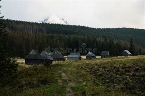 Cottage In The Mountains Nature Landscape Stock Photo Image Of