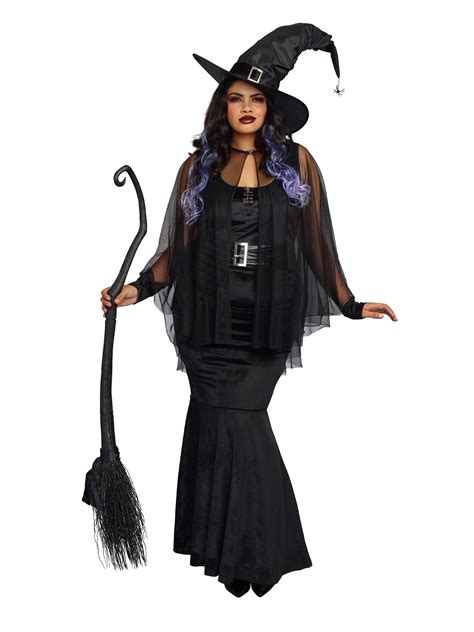 Dreamgirl Womens Plus Size Bewitching Beauty Velvet Witch Costume Gown