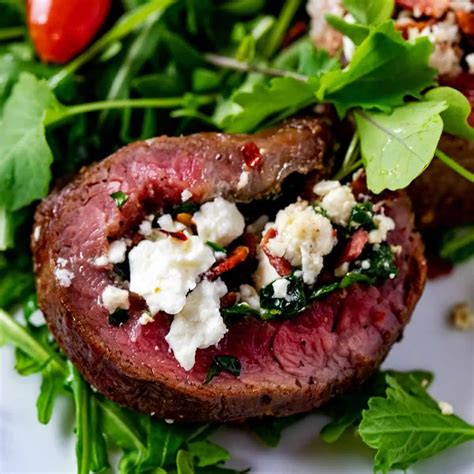 Stuffed Flank Steak With Bacon Feta And Spinach Kicking Carbs
