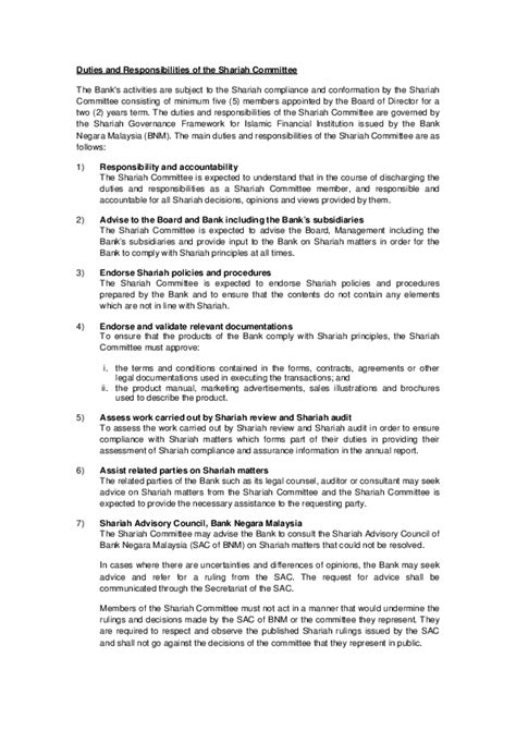 (PDF) Duties and Responsibilities of the Shariah Committee ...
