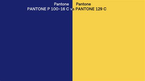 Pantone P 100 16 C Vs Pantone 129 C Side By Side Comparison
