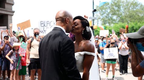 Couple Celebrates Wedding During George Floyd Protest In Philadelphia