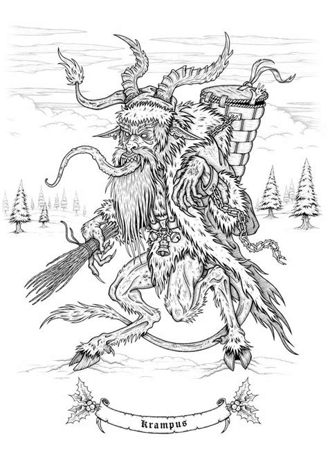 Creepy crawly spider coloring page: Images of Krampus | Coast to Coast AM