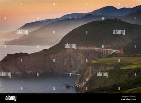Classic View Of The Rugged Coastal Headlands Of Big Sur California