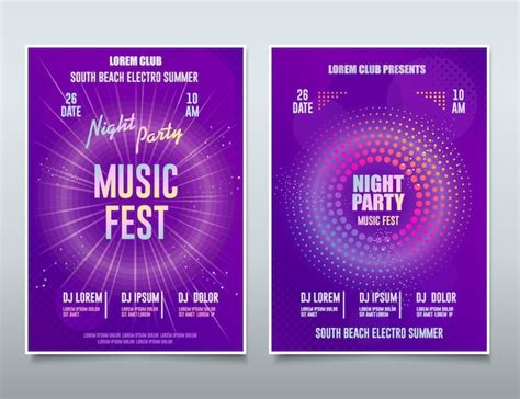 Premium Vector Flyer Electronic Music Festival Sound Event Dj Party