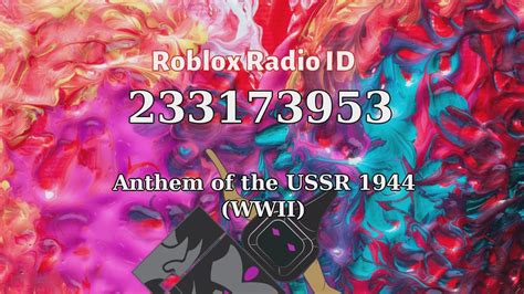Anthem Of The USSR 1944 WWII Roblox ID Roblox Radio Code YouTube