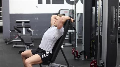 Seated Low Pulley Overhead Tricep Extension