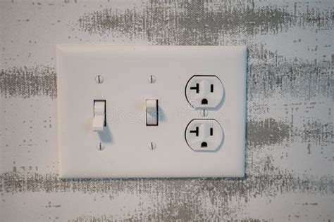 Electrical Outlet Socket With Light Switches And Grounded North