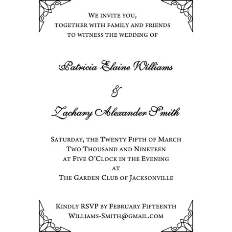 Wedding Invitation Examples