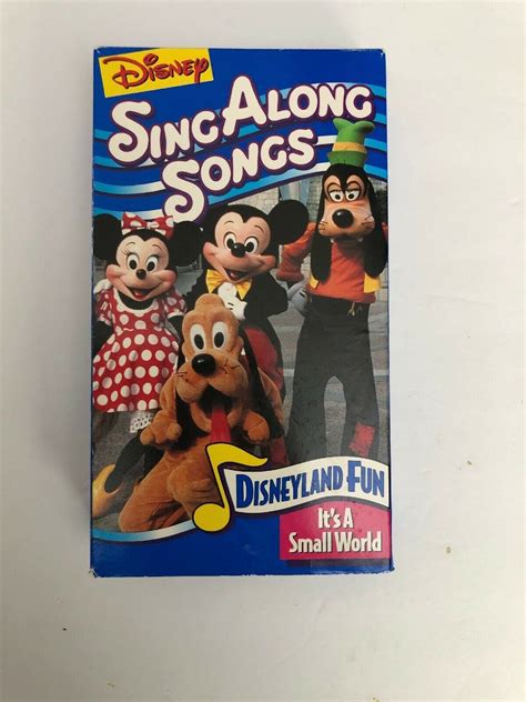Walt Disney Vhs Sing Along Songs Disneyland Fun Video Tape Genuine
