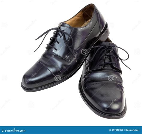 Shiny Black Mens Shoes With Lacesa Stock Photo Image Of Leather Mens