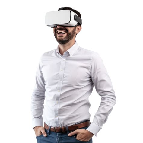 Man Wearing A Vr Headset Vr Virtual Reality Headset Goggles Worn By