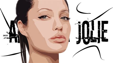Desktop Wallpaper Angelina Jolie Actress Art Hd Image Picture