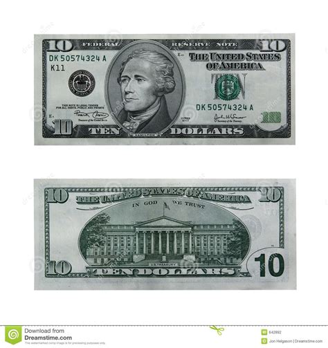 10 Dollar Bill Template