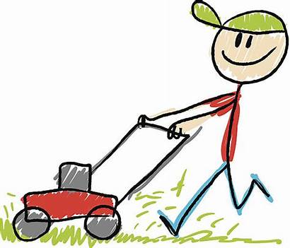Lawn Mowing Mower Clip Stick Grass Cartoon