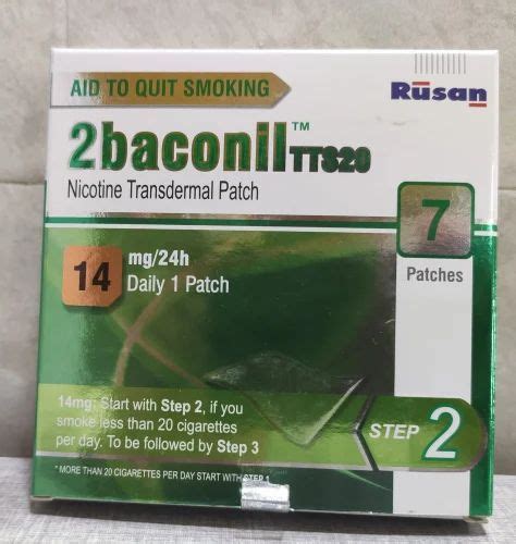 14 Mg 24 Hr 2baconil Tts20 Nicotine Transdermal Patch At Rs 104box In