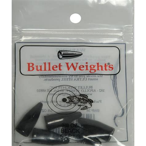 Bullet Weights® Bwp38 Blk 36 Lead Bullet Weight Black Size 38 Oz