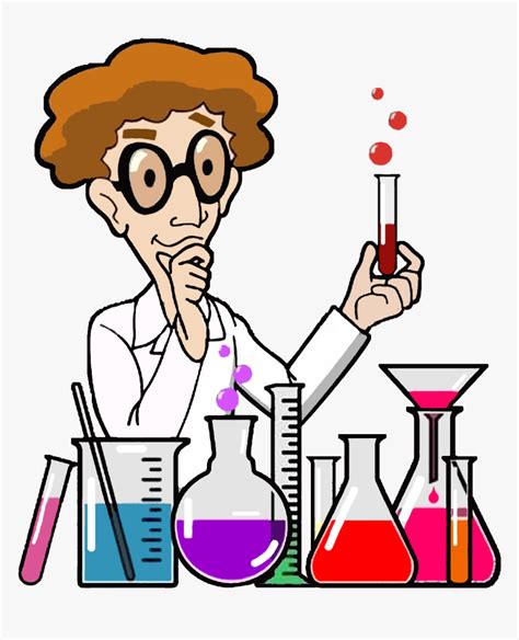 Transparent Chemistry Lab Clipart Cartoon Scientist In Lab Hd Png