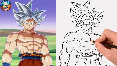 Como Dibujar A Goku Ultra Instinto Paso A Paso How To Draw Goku Ultra
