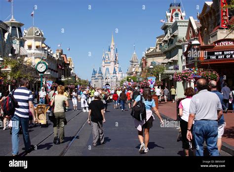 Main Street Usa Walt Disney World Magic Kingdom Theme Park Orlando