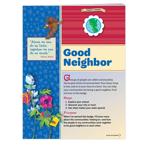 Daisy Good Neighbor Badge Requirements Girl Scout Shop