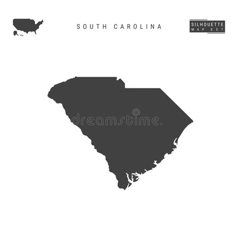 South Carolina Us State Vector Map Isolated On White Background High