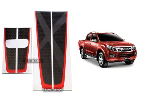Black Red Front Rear Tailgate Sticker X Series Fit Isuzu D