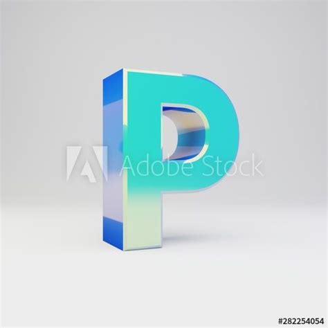 The Letter P In Blue And White On A Gray Background With Room For Your Text