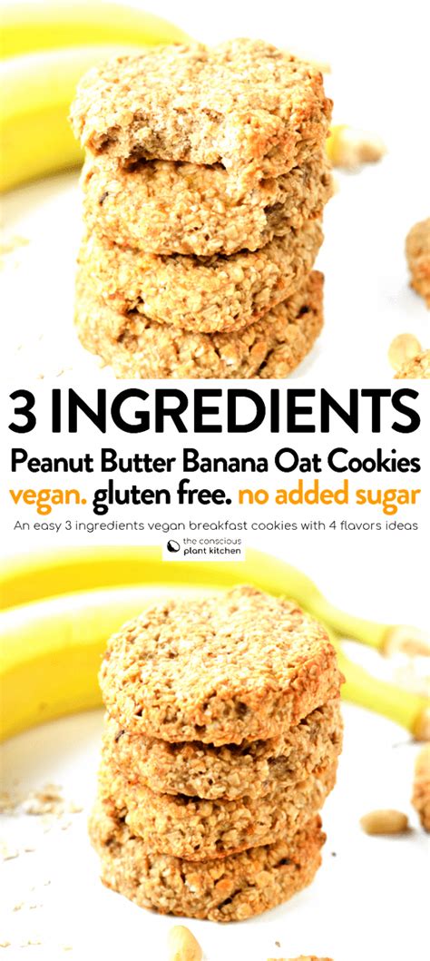 I have used just 3 simple ing. 3 INGREDIENTS BANANA PEANUT BUTTER COOKIES 4 WAYS no eggs ...