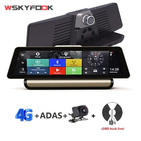 10 Inch 4g Android Car Dvr 1080p Video Camera Gps Navigation Adas Full