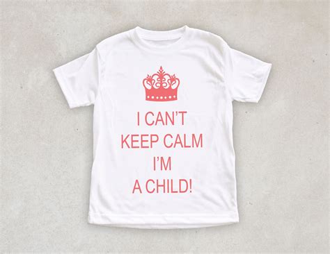Kids Keep Calm Shirt Funny Childrens Shirt By Zoemadisonkids