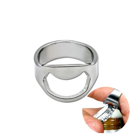 Buy New Cute Stainless Steel Metal Finger Ring Bottle