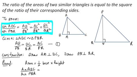 Areas Of Similar Triangles Theorem Class 10th Hindi Youtube